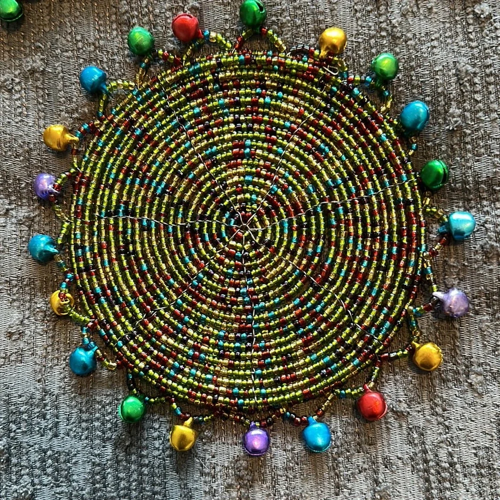 Never used Pier 1 Imports Colorful Beaded Jingle Coasters … set of 6
